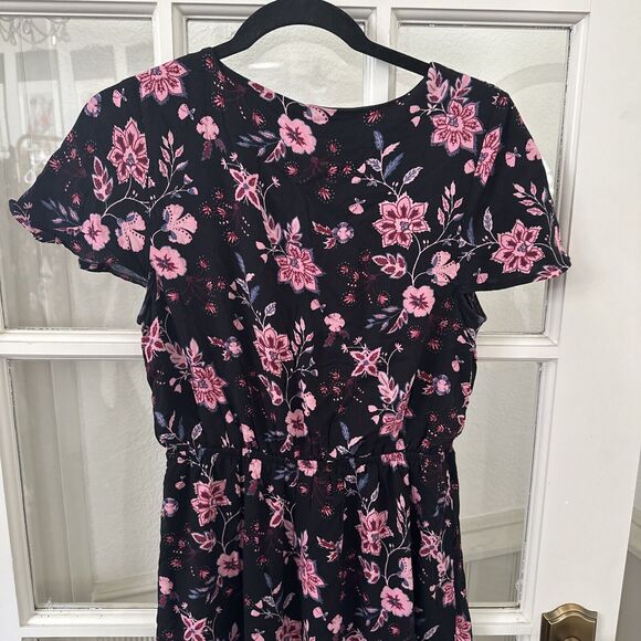 BONGO Dress Floral Faux Wrap Long Maxi Womens S - Picture 11 of 12